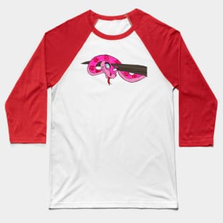 Pink Kaa On Tree Baseball T-Shirt